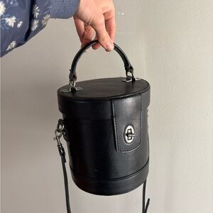 Patricia Nash Noli Leather Cylinder Crossbody Bag - Black - NWOT